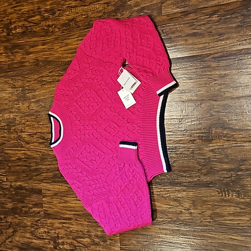 MOTHER mock cropped sweater NWT
